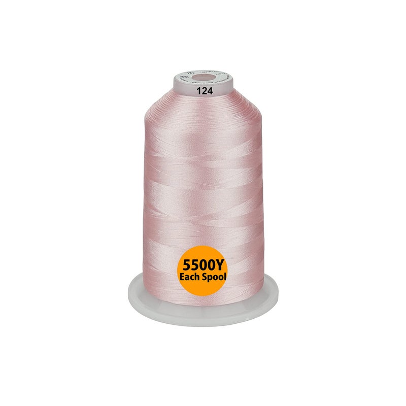 Simthread - 33 Selections - Various Assorted Color Packs of Polyester Embroidery Machine Thread Huge Spool 5500Y for All Purpose Sewing Embroidery Machines - Skin Tone Color - Image 3